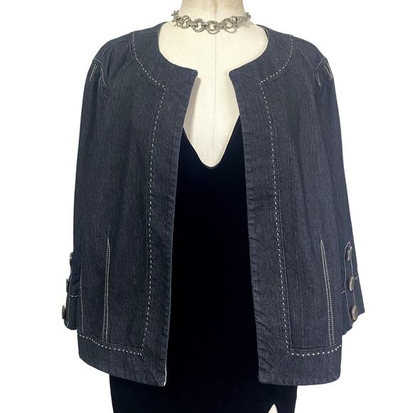Cato Denim Boxy Fit Coquette Cottage Core Jacket - Picture 1 of 14
